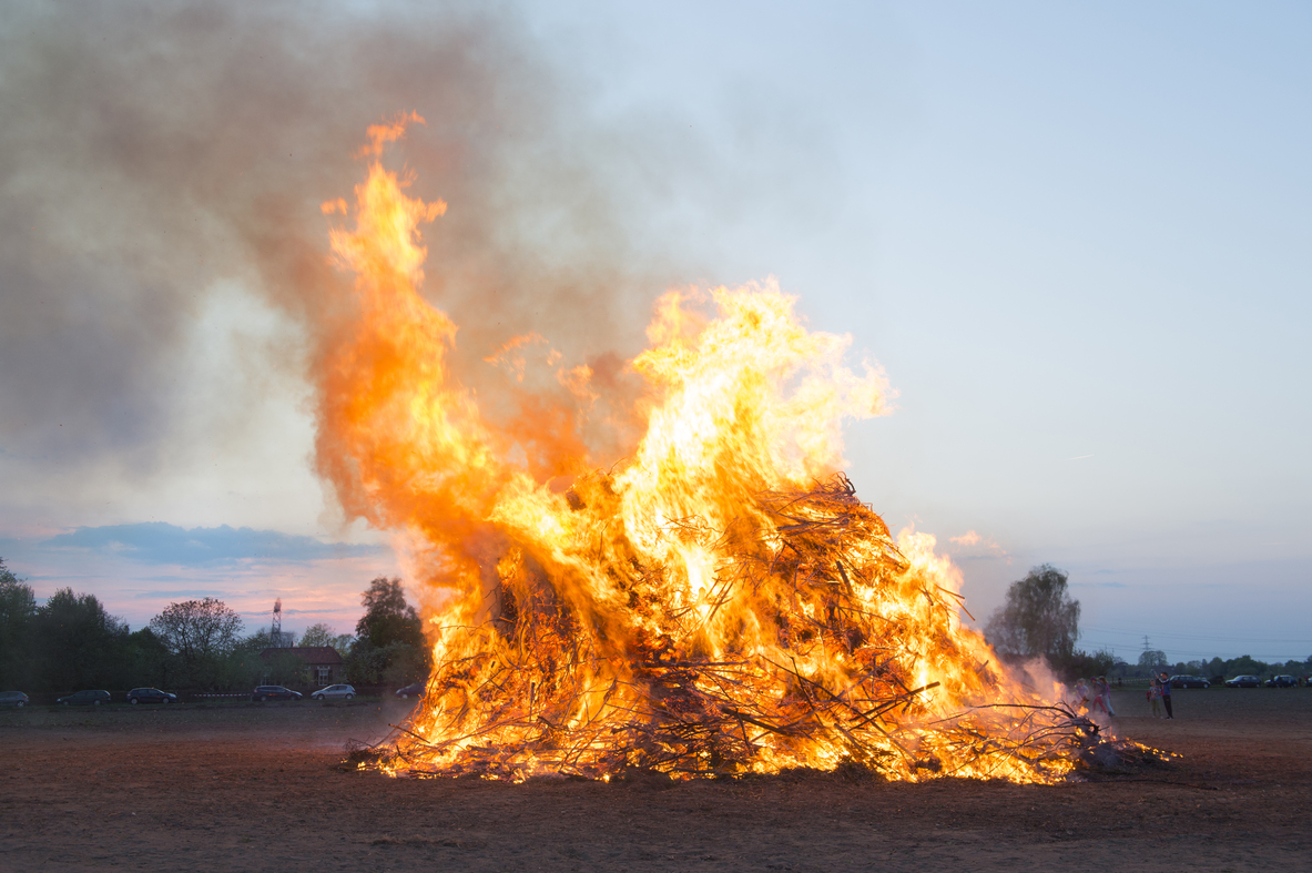 Traditional easter fire in Holland